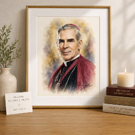 Gebedskaart met voorspraak van Zalige Fulton Sheen Poster