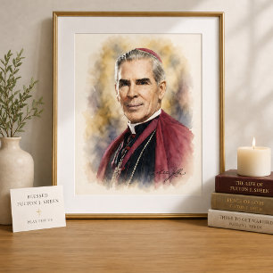 Gebedskaart met voorspraak van Zalige Fulton Sheen Poster