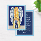 Gebedskaart van de beschermengel van de jongen visitekaartje (Bureau)