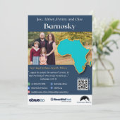 Gebedskaart van de familie Barnosky Kaart (Staand voorkant)