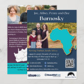 Gebedskaart van de familie Barnosky Kaart (Voorkant / Achterkant)