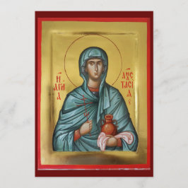 gebedskaart van de H. Anastasia - 2 Feestdagenkaart