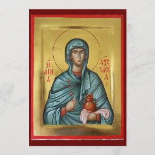 gebedskaart van de H. Anastasia - 2 Feestdagenkaart