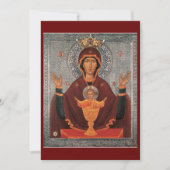 gebedskaart van Moeder van God-Onuitputtelijke Cha Bedankkaart (Voorkant)