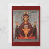 gebedskaart van Moeder van God-Onuitputtelijke Cha Feestdagenkaart (Voorkant)