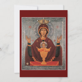 gebedskaart van Moeder van God-Onuitputtelijke Cha Feestdagenkaart