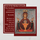 gebedskaart van Moeder van God-Onuitputtelijke Cha Kaart (Voorkant / Achterkant)