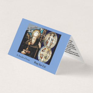  Gebedskaart van St. Benedictus van Nursia Kaart