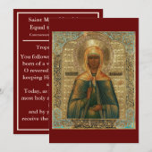 Gebedskaart van St. Mary Magdalene Feestdagenkaart (Voorkant / Achterkant)