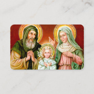Gebedskaarten St Anne, St Joachim & Mary Visitekaartje