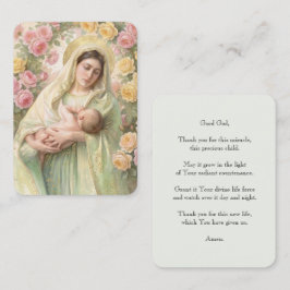 Gebedskaartje Madonna Met Kind Engels Visitekaartje
