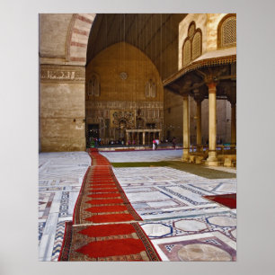 Gebedskleden die naar de islamitische moskee leide poster