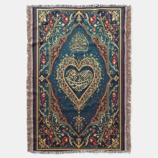 gebedskleed throwdeken deken (Voorkant Verticaal)