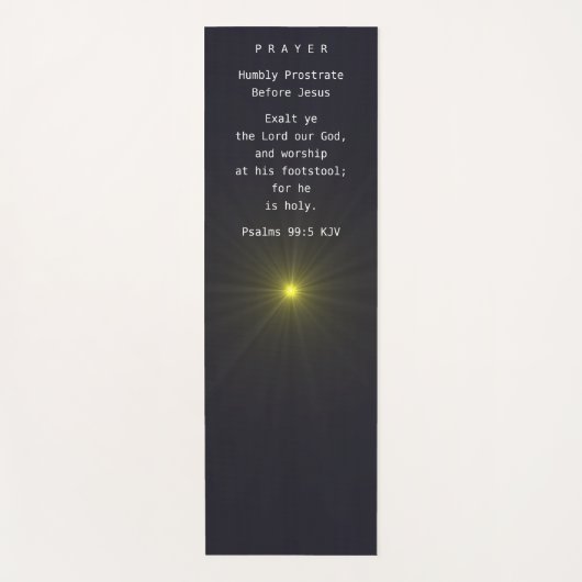 Gebedsmat, in het Engels & Spaans (voor & achter). Yogamat (Voorkant)