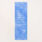 Gebedsmat, in het Engels & Spaans (voor & achter). Yogamat (Achterkant)