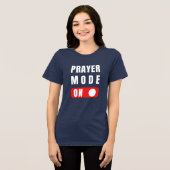 Gebedsmodus ingeschakeld. Bella+Canvas Tri-blend v Shirt (Voorkant volledig)