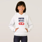 Gebedsmodus ingeschakeld. Meisjes pullover Hoodie (Voorkant volledig)