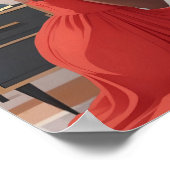 Gebedsmoeder 11" x 14" rijke rood-Oranje print (Hoek)