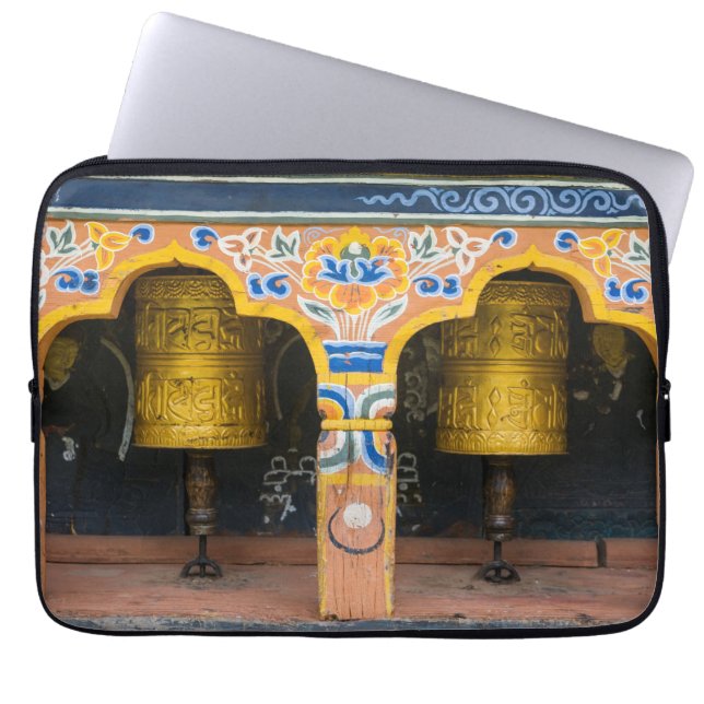 gebedsmolens laptop sleeve (Voorkant)
