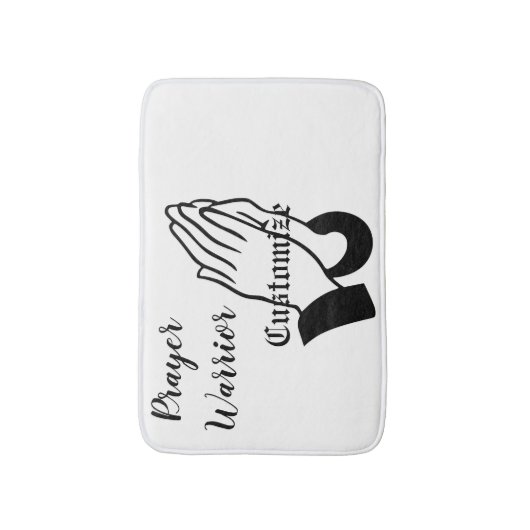 Gebedsstrijder biddende donder_baai badmat (Voorkant Verticaal)