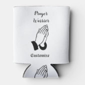 Gebedsstrijder biddende donder_baai blikjeskoeler (Voorkant)