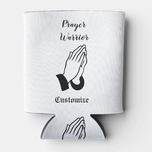 Gebedsstrijder biddende donder_baai blikjeskoeler (Voorkant)