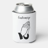 Gebedsstrijder biddende donder_baai blikjeskoeler (Blikje Achterkant)