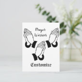 Gebedsstrijder biddende donder_baai briefkaart (Staand voorkant)