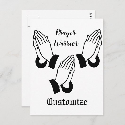Gebedsstrijder biddende donder_baai briefkaart