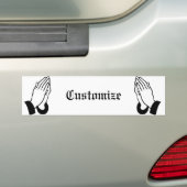 Gebedsstrijder biddende donder_baai bumpersticker (Op auto)