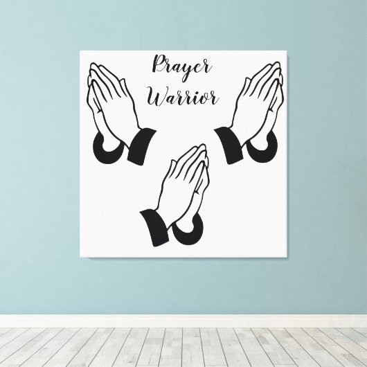 Gebedsstrijder biddende donder_baai canvas afdruk (Insitu (Houten vloer))