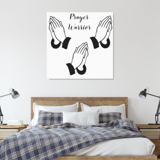 Gebedsstrijder biddende donder_baai canvas afdruk (Insitu (Slaapkamer))