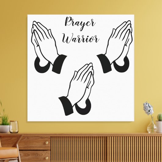 Gebedsstrijder biddende donder_baai canvas afdruk (Insitu (Woonkamer))