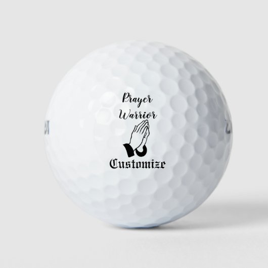 Gebedsstrijder biddende donder_baai golfballen (Voorkant)
