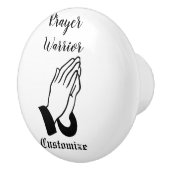 Gebedsstrijder biddende donder_baai keramische knop (Rechts)