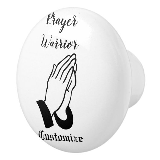 Gebedsstrijder biddende donder_baai keramische knop (Rechts)