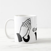 Gebedsstrijder biddende donder_baai koffiemok (Links)