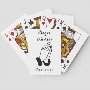 Gebedsstrijder biddende donder_baai pokerkaarten