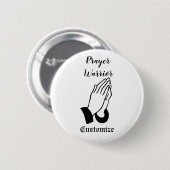 Gebedsstrijder biddende donder_baai ronde button 5,7 cm (Voorkant /achterkant)