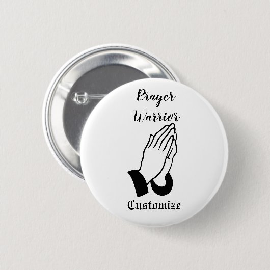Gebedsstrijder biddende donder_baai ronde button 5,7 cm (Voorkant /achterkant)