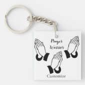 Gebedsstrijder biddende donder_baai sleutelhanger (voorkant)