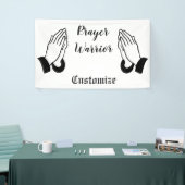 Gebedsstrijder biddende donder_baai spandoek (Beurs)