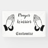 Gebedsstrijder biddende donder_baai spandoek (Horizontaal)