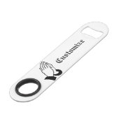 Gebedsstrijder biddende donder_baai speed flessenopener (Achterkant Gekanteld)