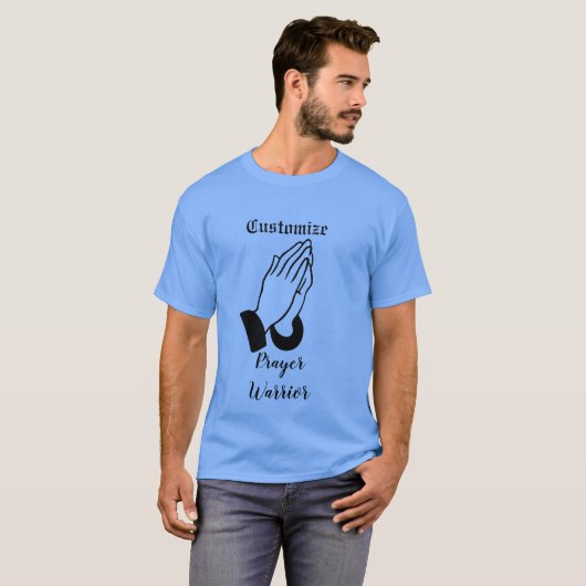 Gebedsstrijder biddende donder_baai t-shirt (Voorkant volledig)