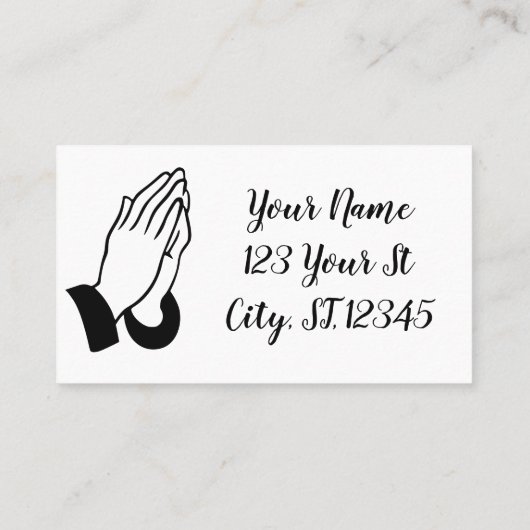 Gebedsstrijder biddende donder_baai visitekaartje (Achterkant)