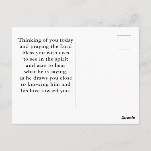 Gebedsstrijder biddende handen Bijbels Christelijk Briefkaart (Achterkant)