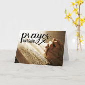 Gebedsstrijder biddende handen Bijbels Christelijk Kaart (Gele Bloem)