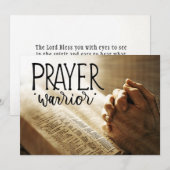 Gebedsstrijder bidt handen op bijbelse platte Kaar (Voorkant / Achterkant)