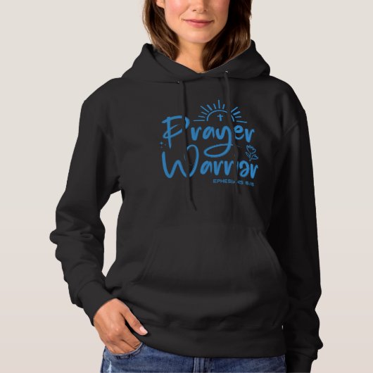 Gebedsstrijder Christelijk Geloof Hoodie (Voorkant)